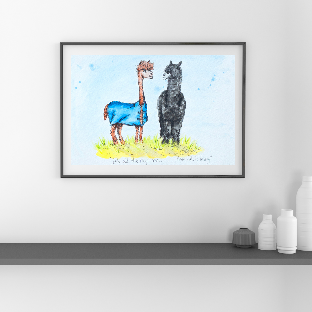 They Call it Felting - Premium Wooden Framed Poster With Museum-Quality Matte Paper