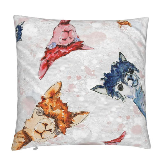 Alpaca Fun-Loving Velvet Cushion Covers - both sides printed
