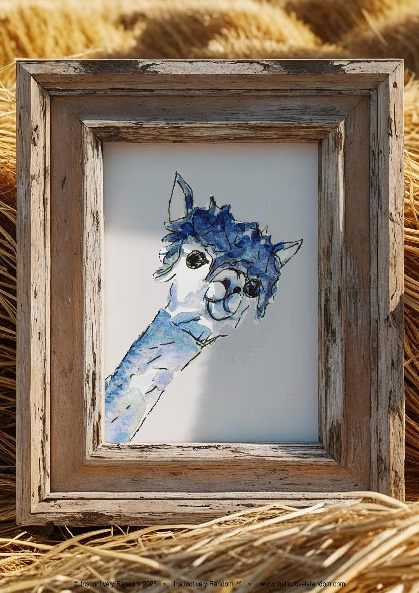 Bluebell Alpaca Wall Art Print | Instant Digital Download