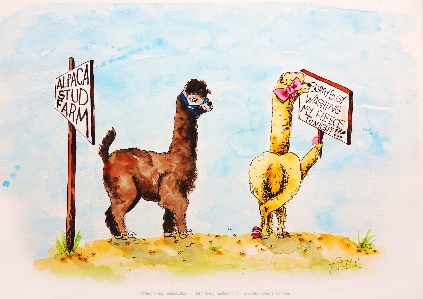 Alpaca Stud Farm Print | Instant Digital Download