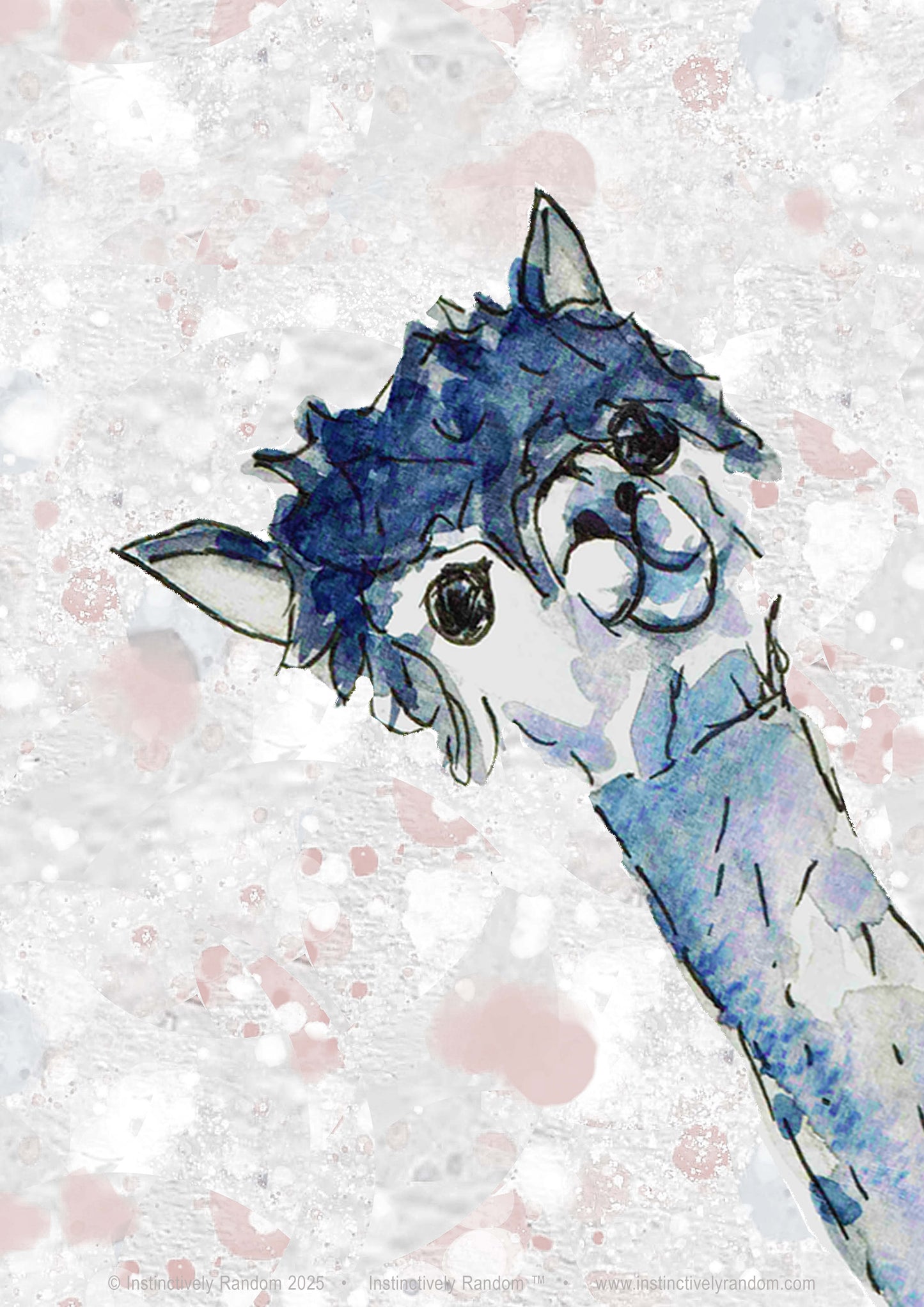 Bluebell Alpaca Wall Art | Instant Digital Download