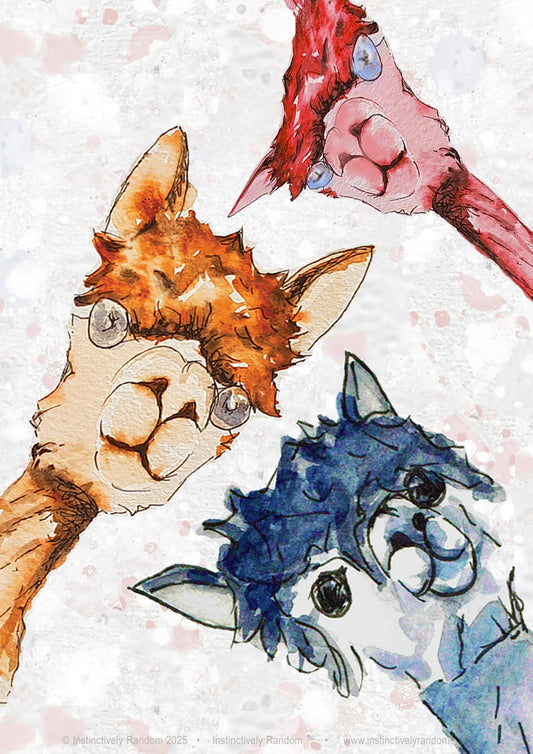 Alpaca Trio Wall Art Print – Instant Digital Download